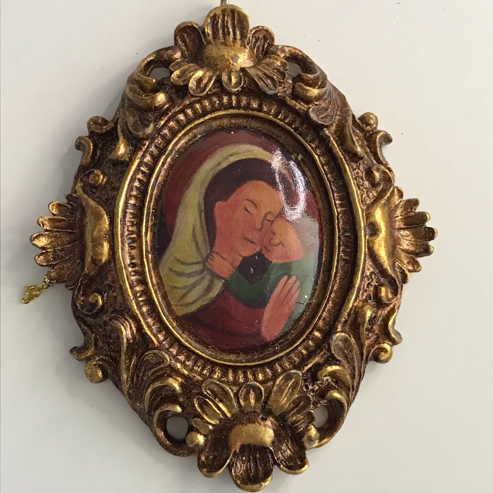 Ornate Picture Frame Resin Christmas Ornament